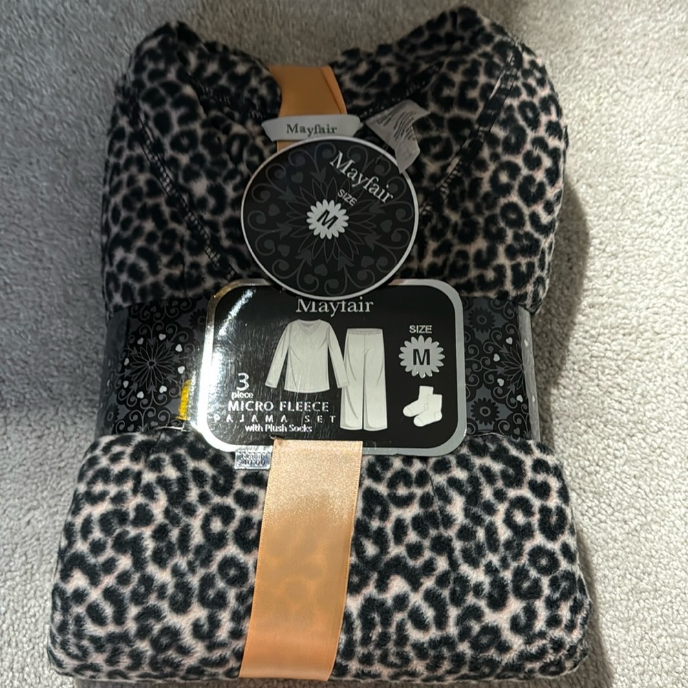 Mayfair Micro Fleece Pajama Set Size M